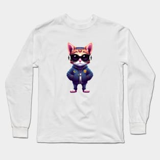 Fashionable cat in glasses Long Sleeve T-Shirt